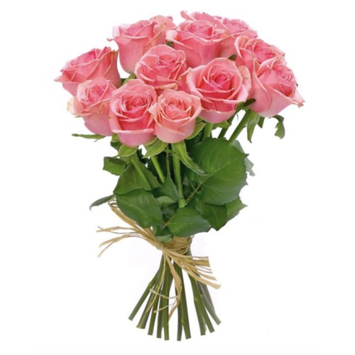 Купить на заказ Букет из 11 розовых роз с доставкой в Павлодаре
